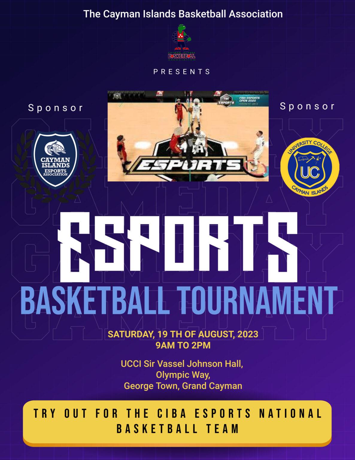 Esports National Team Tryouts Cayman Islands Basketball Association